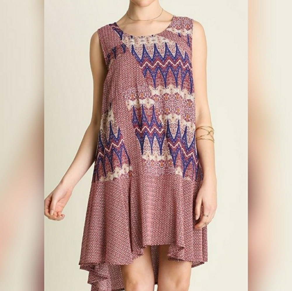 🔴FINAL SALE🔴🌿BERRY MIX PRINT DRESS🌿 - Picture 2 of 5